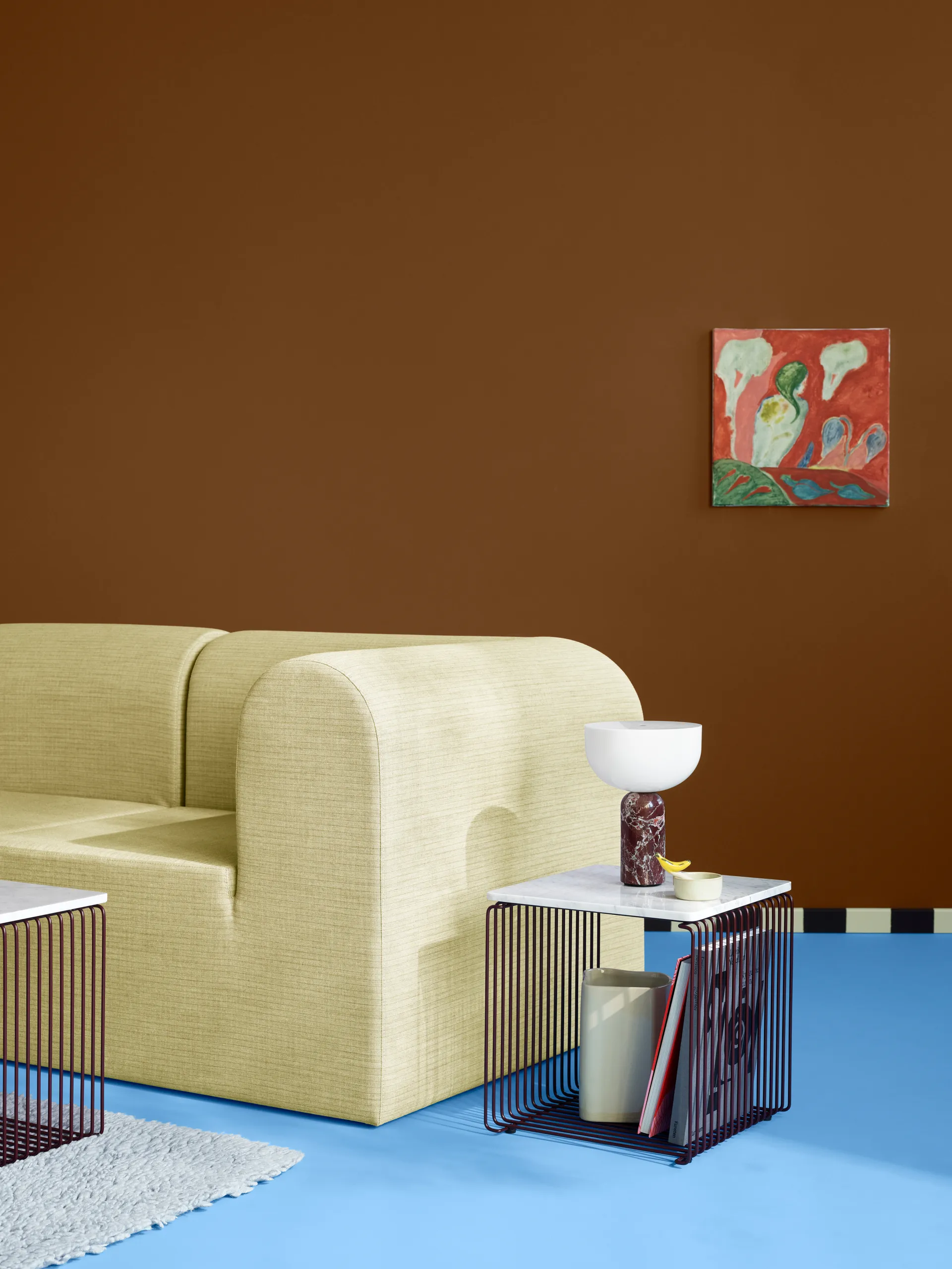 Panton Wire Single hylla 34,8x34,8x34,8 cm, Black red Montana