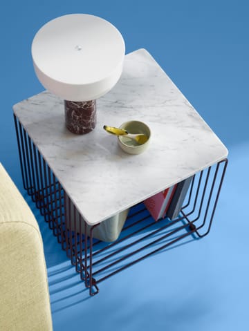 Panton Wire toppskiva 34,8x34,8 cm - White marble - Montana