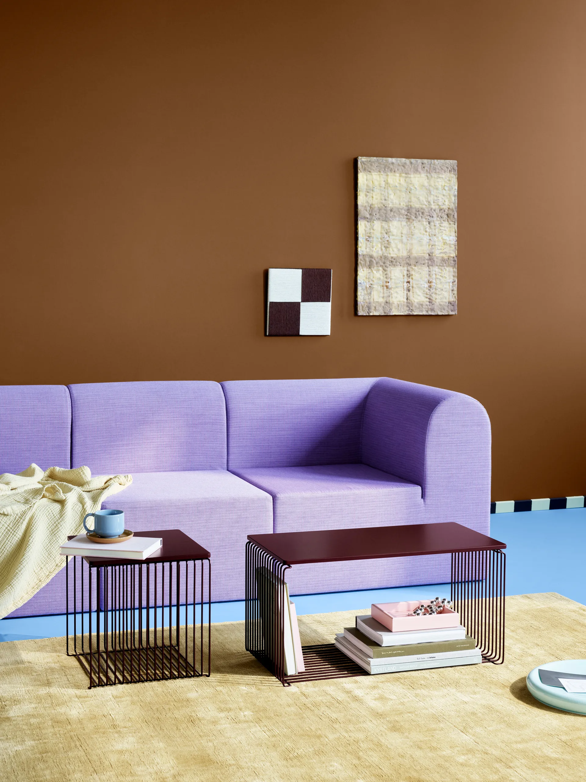 Panton Wire toppskiva 70,1x34,8 cm, Black red Montana