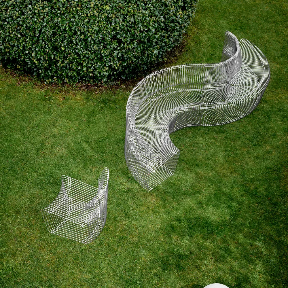 Pantonova modulsoffa, stainless steel, linear Montana