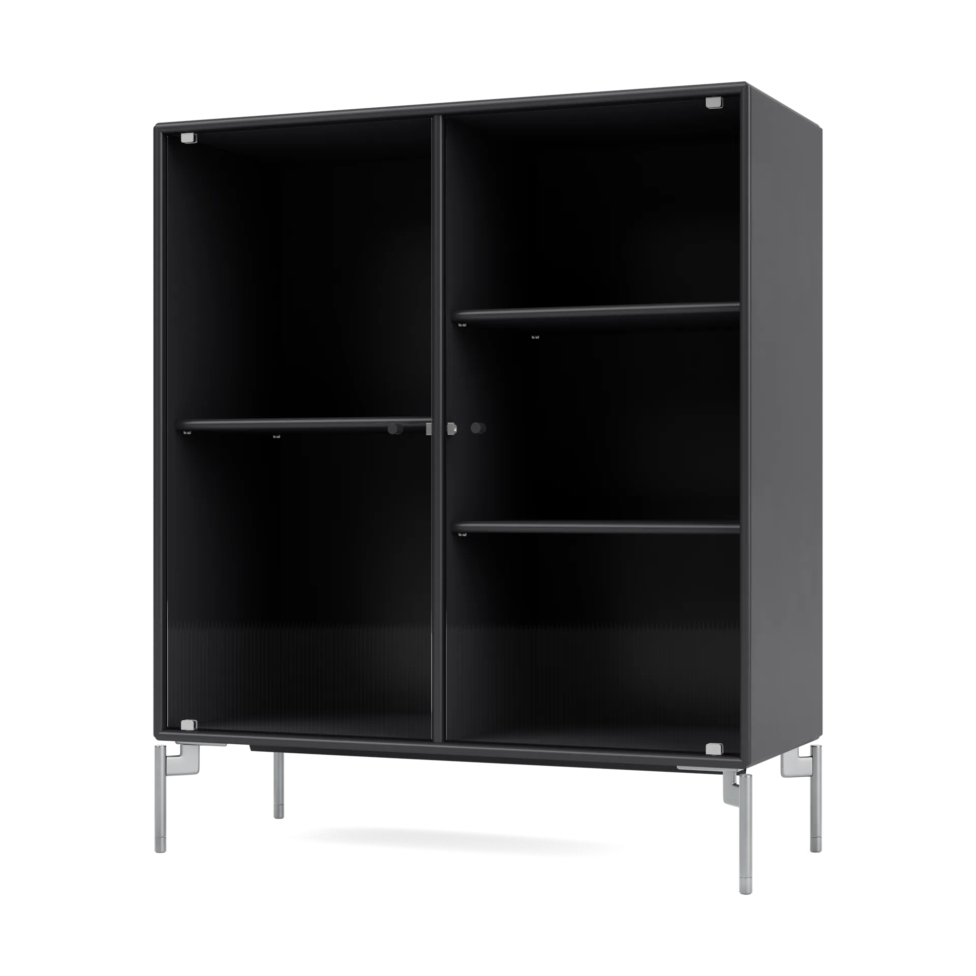 Ripple II vitrinskåp 69,6x82,2x30 cm, Anthracite-ben chrome Montana