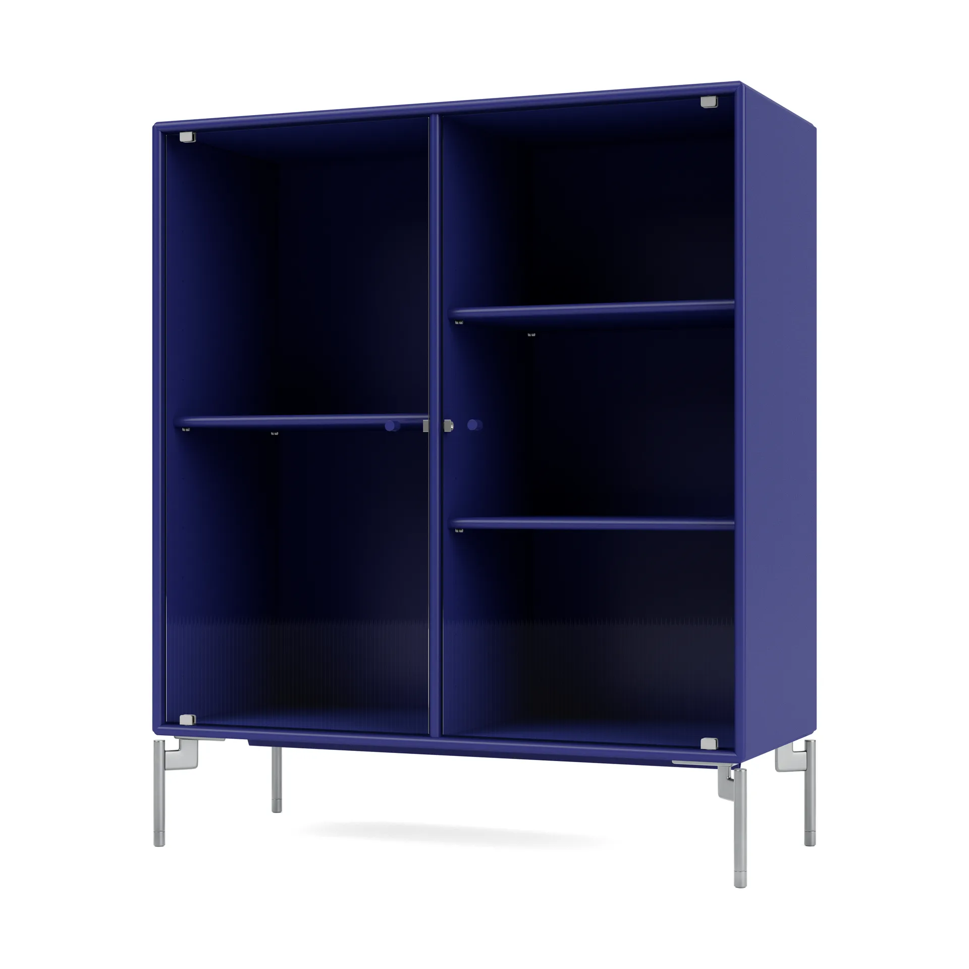 Ripple II vitrinskåp 69,6x82,2x30 cm, Monarch-ben chrome Montana