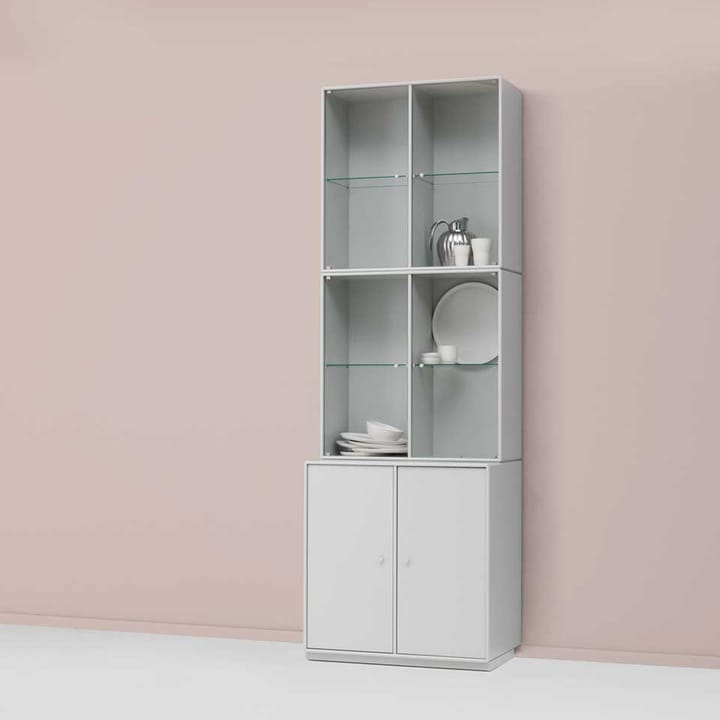 Rise vitrin, new white 101, med sockel Montana