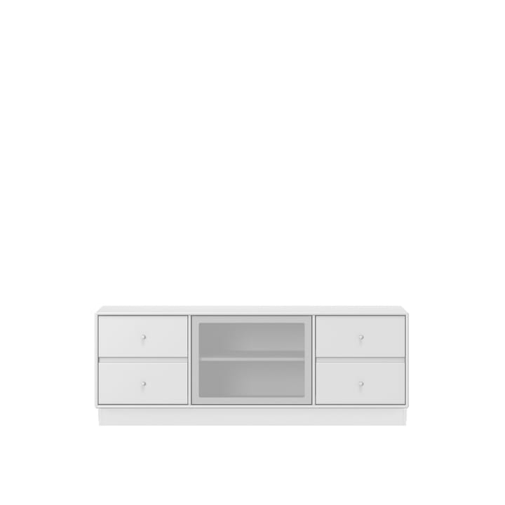 Tv & Sound mediaförvaring - new white, sj12, sockel 7cm, lådor, klaff - Montana