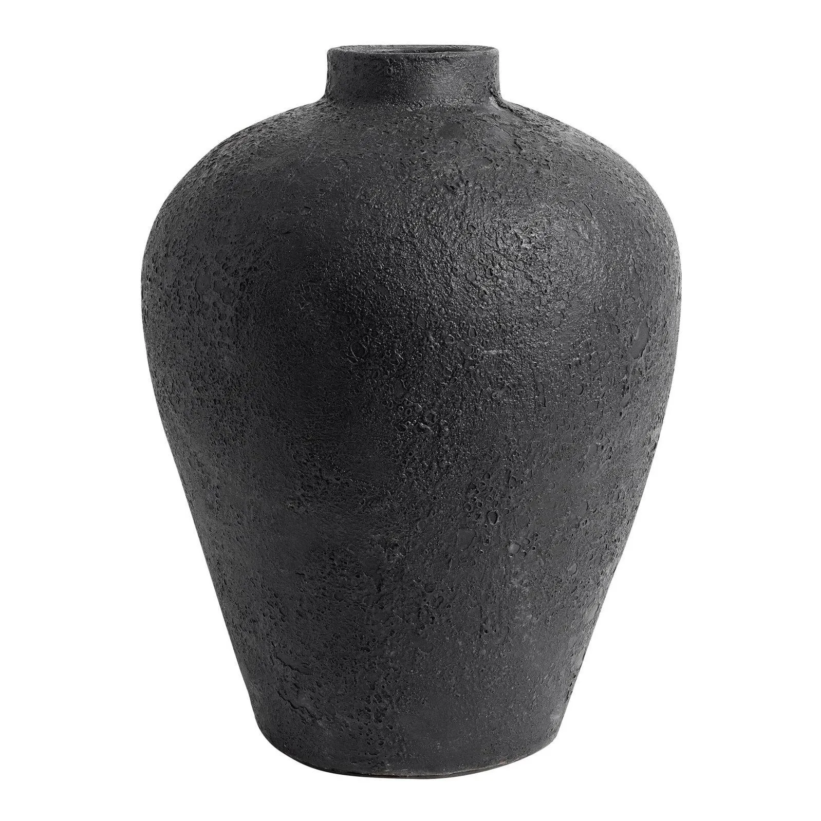 Luna kruka 40 cm, Svart-terracotta MUUBS