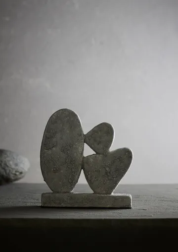 Luna skulptur - Grey, 12x3x21,5 cm - MUUBS