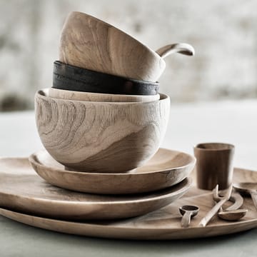 Muubs teak tallrik 18 cm - Natur - MUUBS