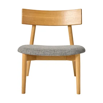 Tetra lounge chair - Betongfärgat tyg-naturoljad ek - MUUBS