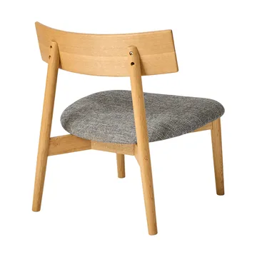 Tetra lounge chair - Betongfärgat tyg-naturoljad ek - MUUBS