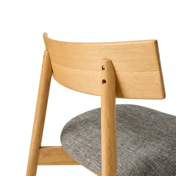 Tetra lounge chair - Betongfärgat tyg-naturoljad ek - MUUBS