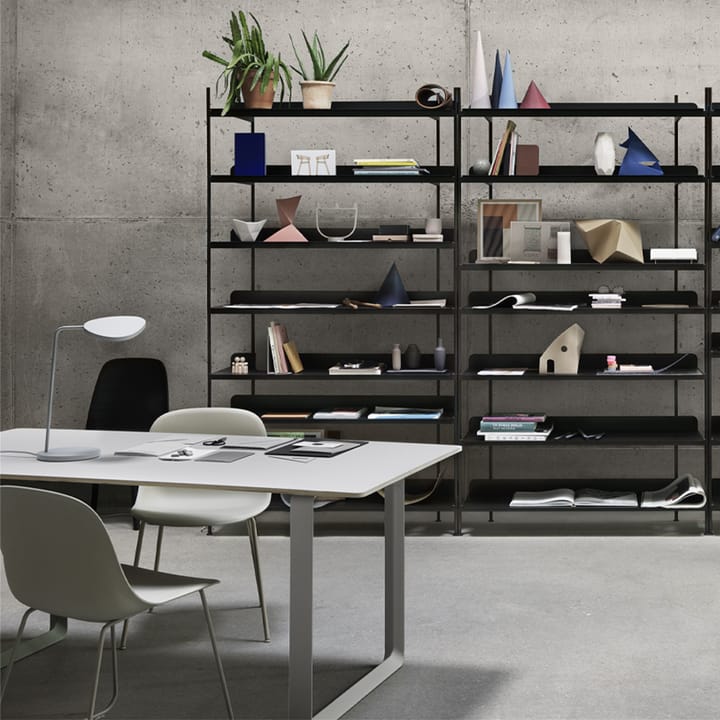 70/70 matbord 170x85 cm - Black linoleum-Plywood-Black - Muuto