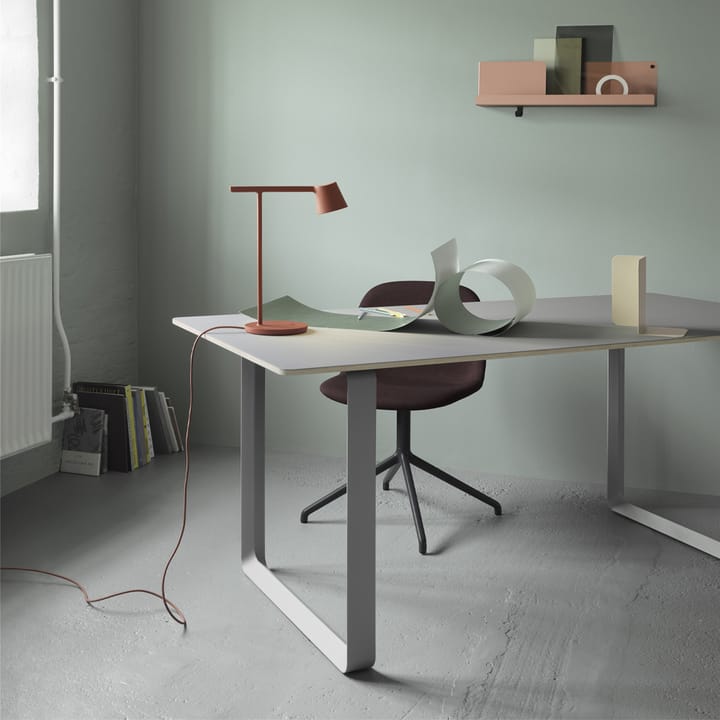 70/70 matbord 170x85 cm, Oak veneer-Plywood-Grey Muuto