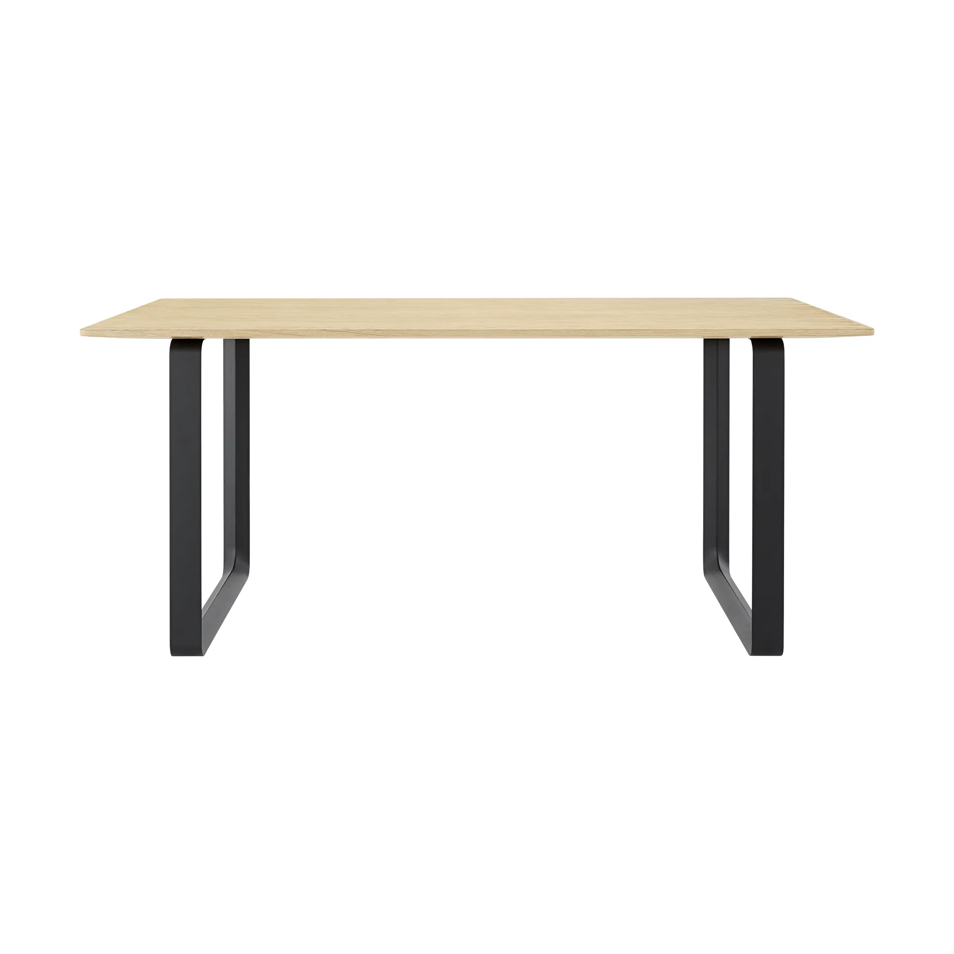 70/70 matbord 170x85 cm, Solid oak-Black Muuto
