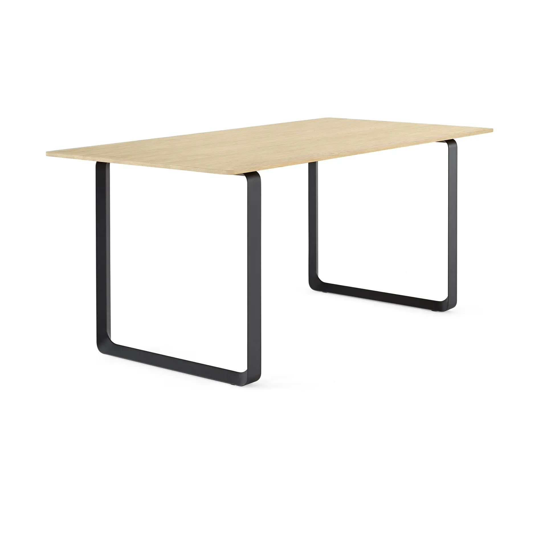 70/70 matbord 170x85 cm, Solid oak-Black Muuto