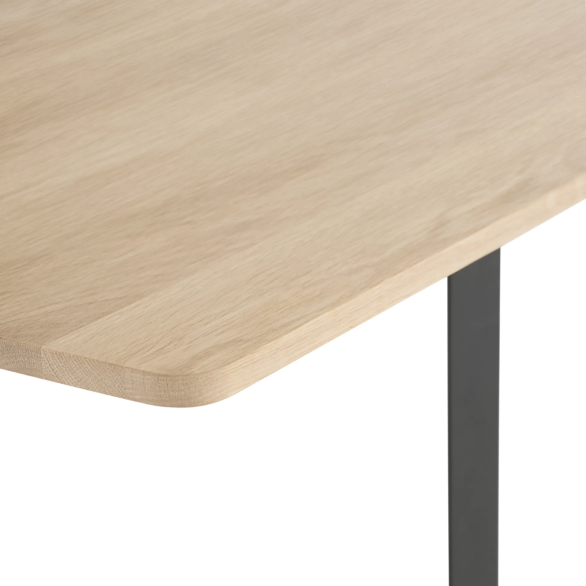 70/70 matbord 170x85 cm, Solid oak-Black Muuto