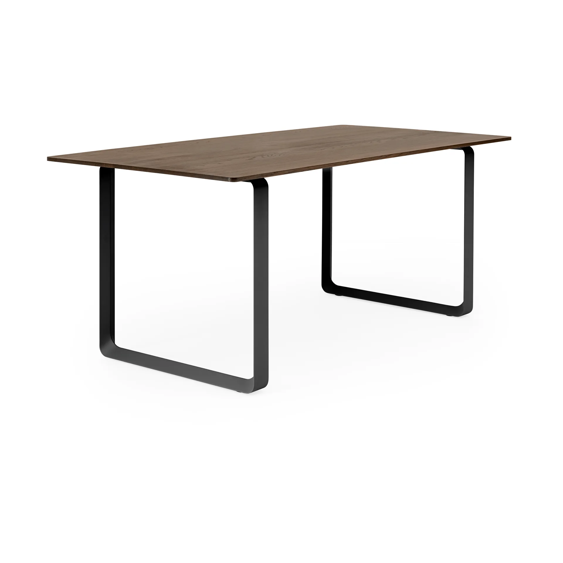 70/70 matbord 170x85 cm, Solid smoked oak-Black Muuto
