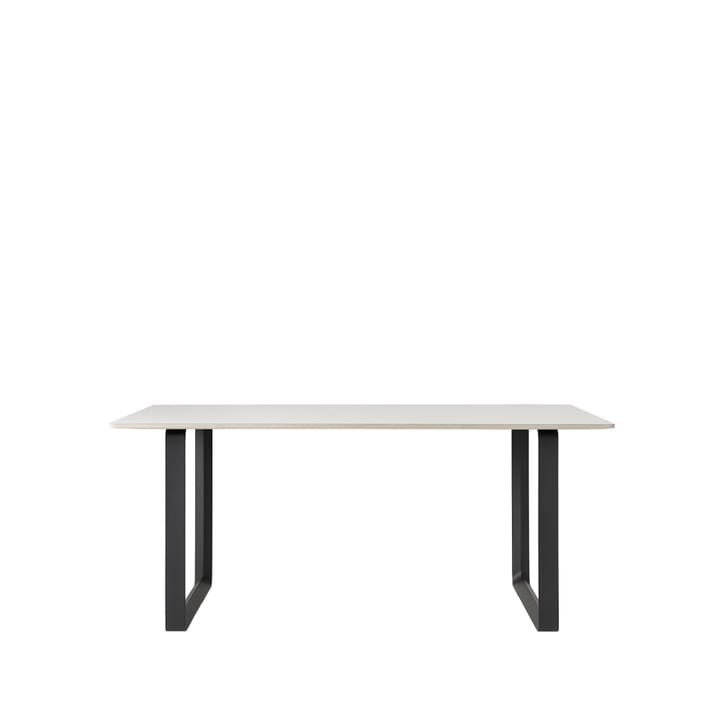 70/70 matbord 170x85 cm - White laminate-Plywood-Black - Muuto