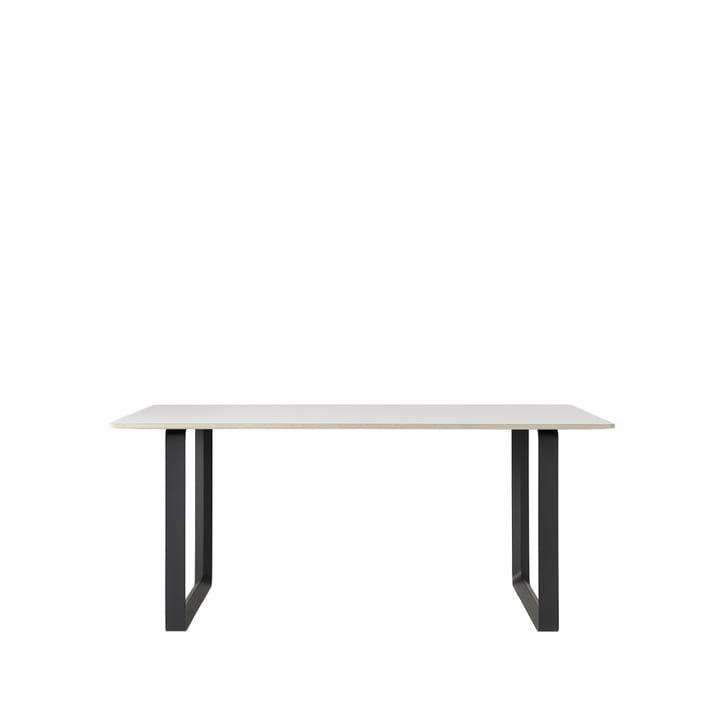 70/70 matbord 170x85 cm - White laminate-Plywood-Black - Muuto