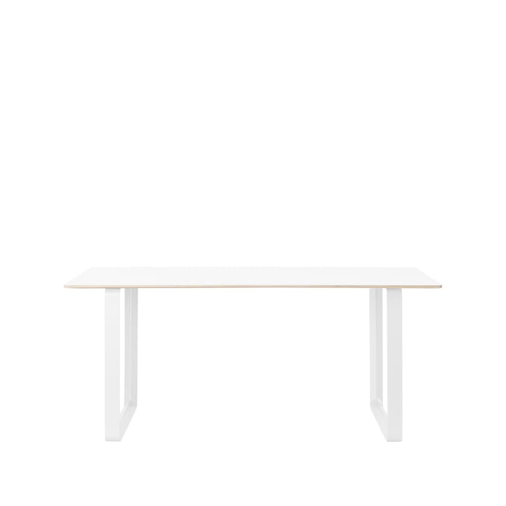 70/70 matbord 170x85 cm - White laminate-Plywood-White - Muuto