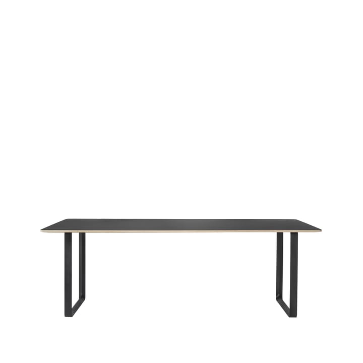 70/70 matbord 225x90 cm - Black linoleum-Plywood-Black - Muuto