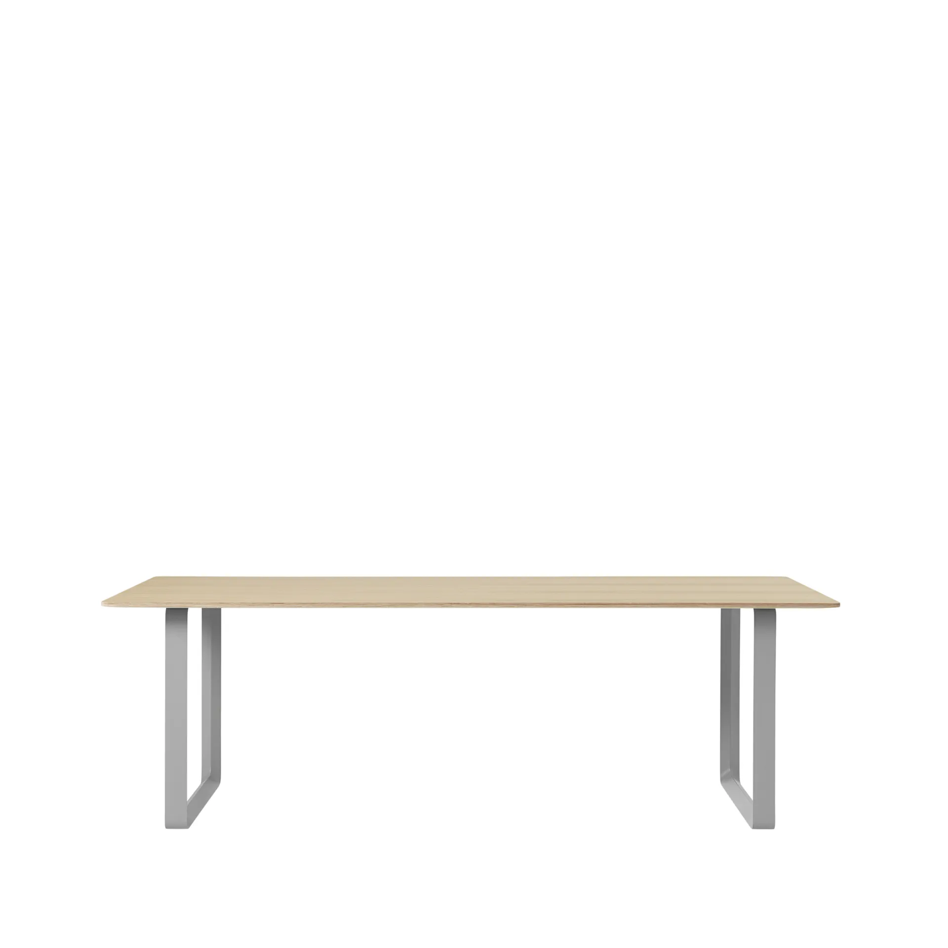 70/70 matbord 225x90 cm, Oak veneer-Plywood-Grey Muuto
