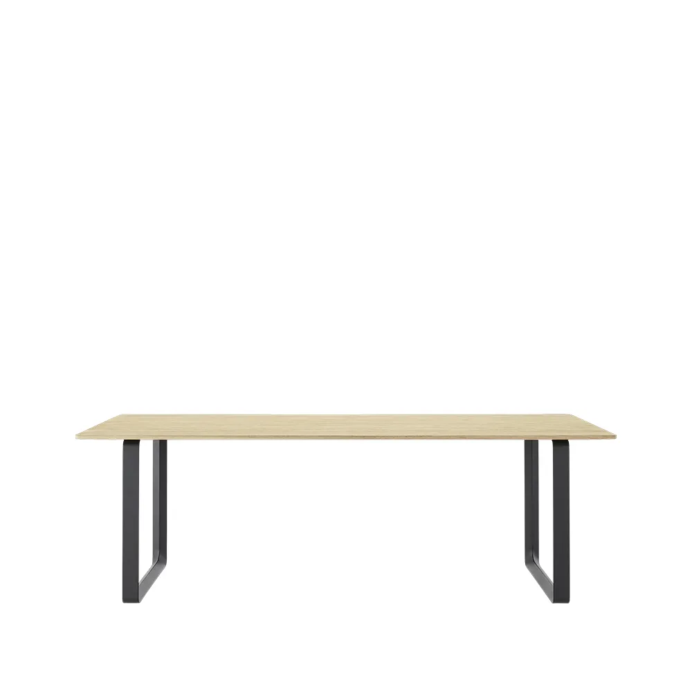 70/70 matbord 225x90 cm, Solid oak-Black Muuto