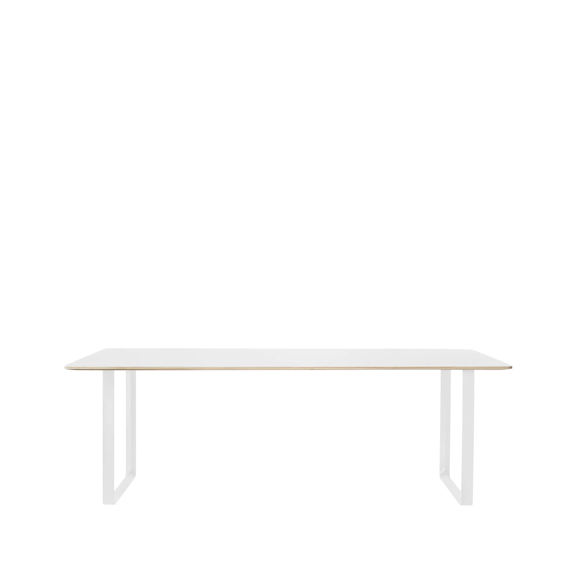 70/70 matbord 225x90 cm, White laminate-Plywood-White Muuto
