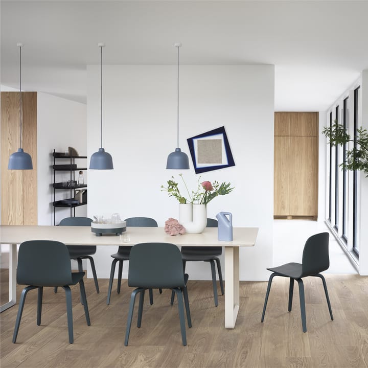 70/70 matbord 255x108 cm, Black linoleum-Plywood-Sand Muuto