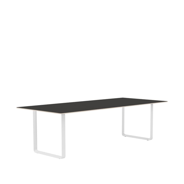 70/70 matbord 255x108 cm - Black linoleum-Plywood-White - Muuto