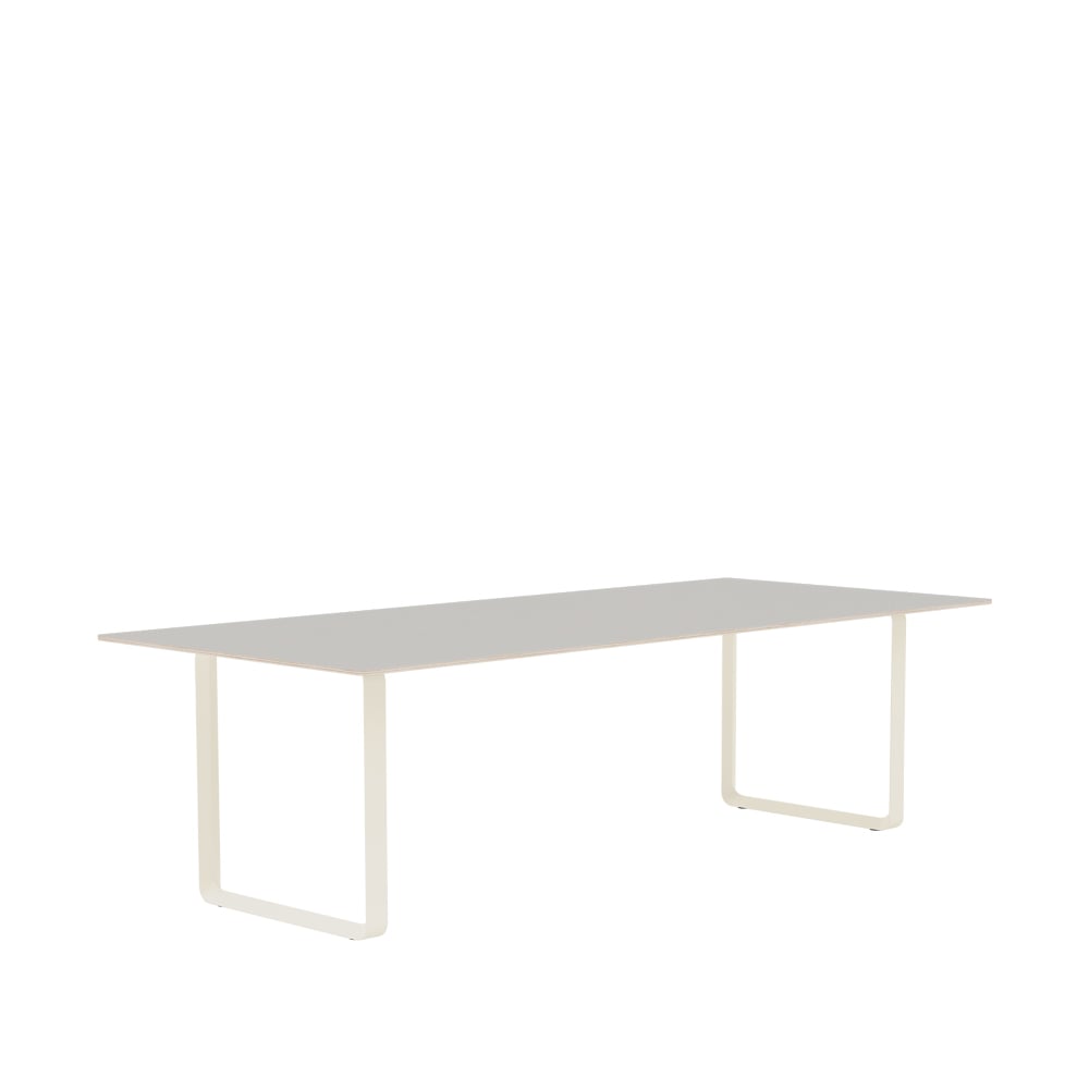 Muuto 70/70 matbord 255x108 cm Grey linoleum-Plywood-Sand