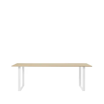 70/70 matbord 255x108 cm - Oak veener-Plywood-White - Muuto