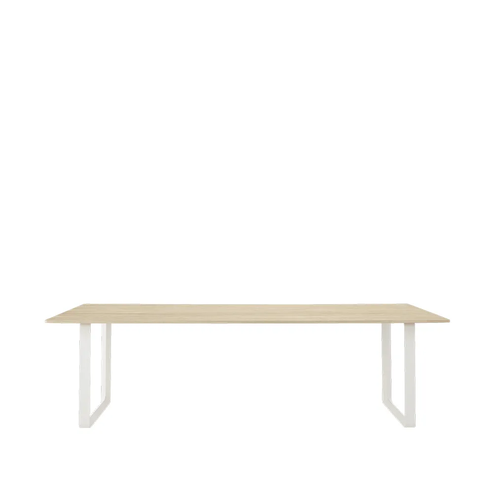 70/70 matbord 255x108 cm, Solid oak-White Muuto