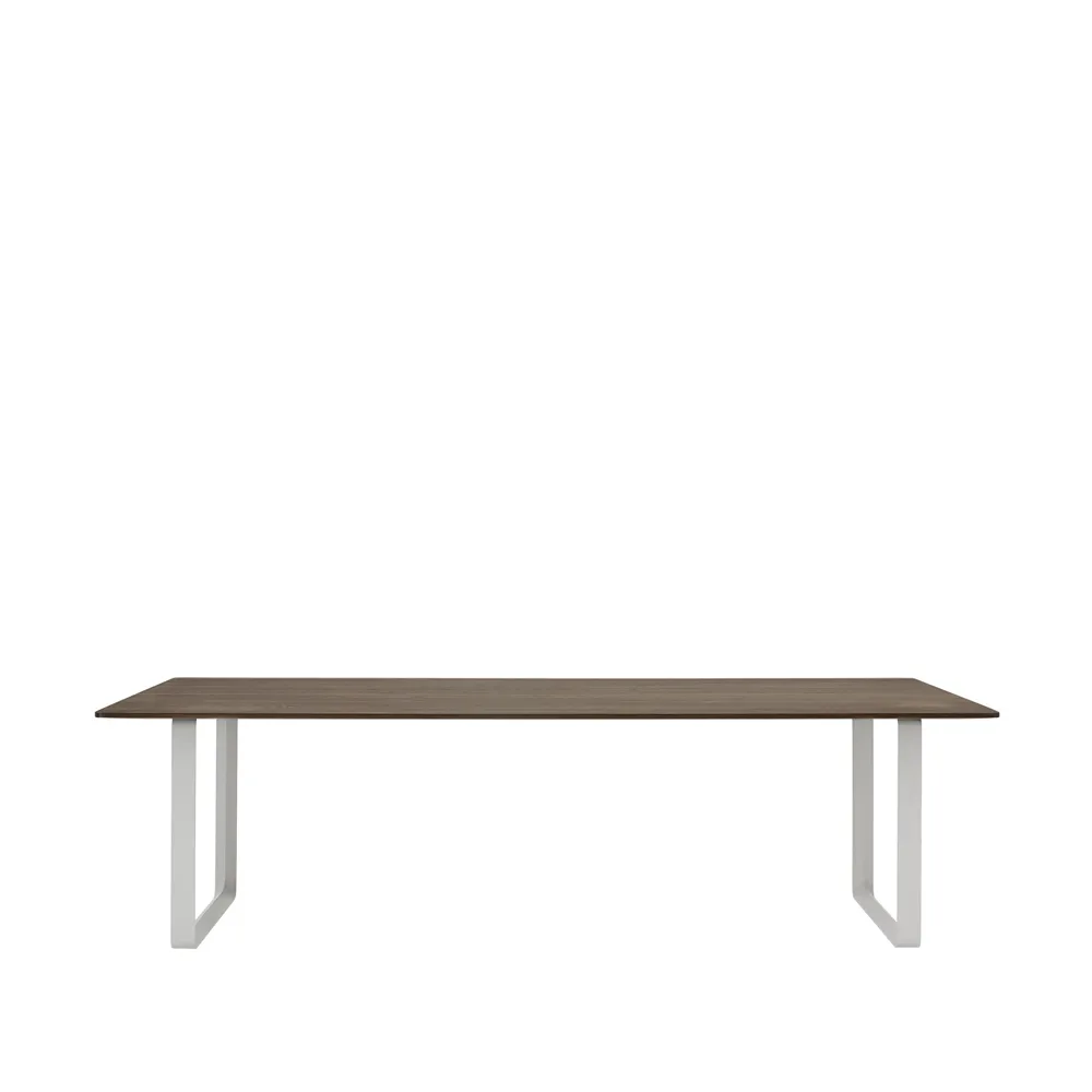 70/70 matbord 255x108 cm, Solid smoked oak-Grey Muuto