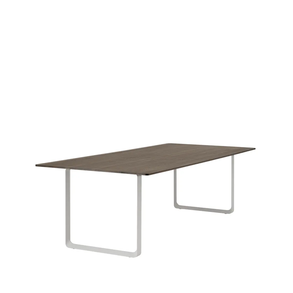 70/70 matbord 255x108 cm, Solid smoked oak-Grey Muuto