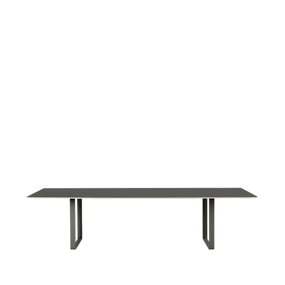 Muuto 70/70 matbord 295x108 cm Black linoleum-Plywood-Black