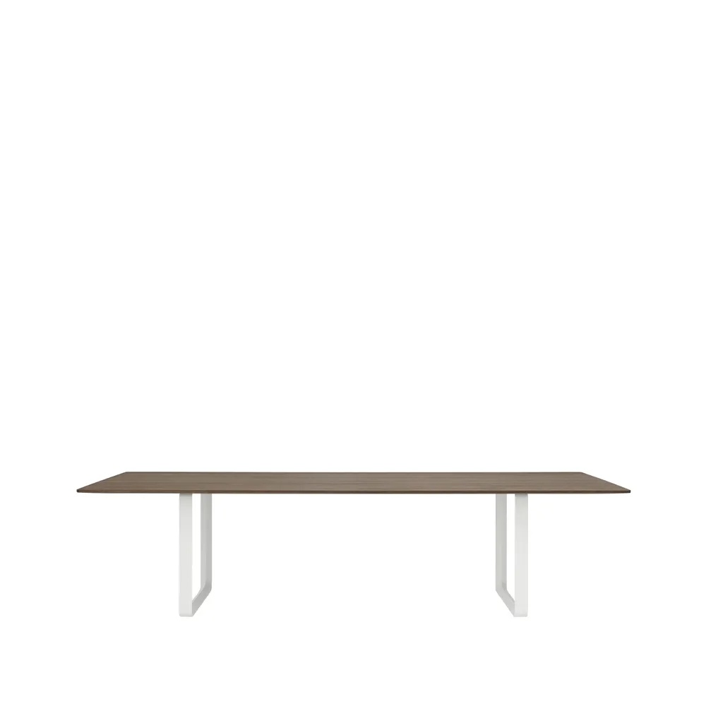 70/70 matbord 295x108 cm, Solid smoked oak-White Muuto