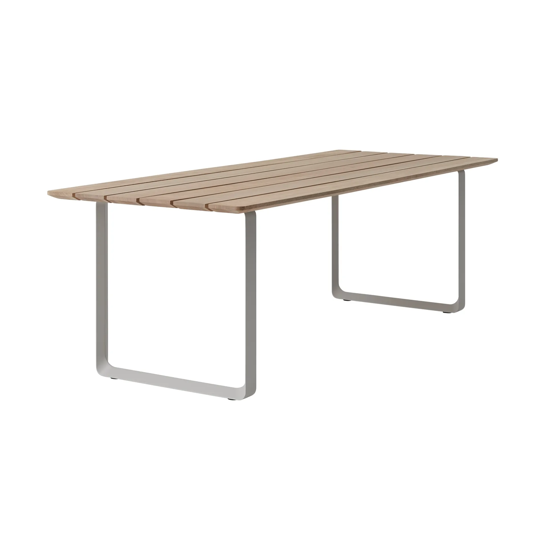 70/70 Outdoor matbord 225x90 cm grått stålstativ Muuto