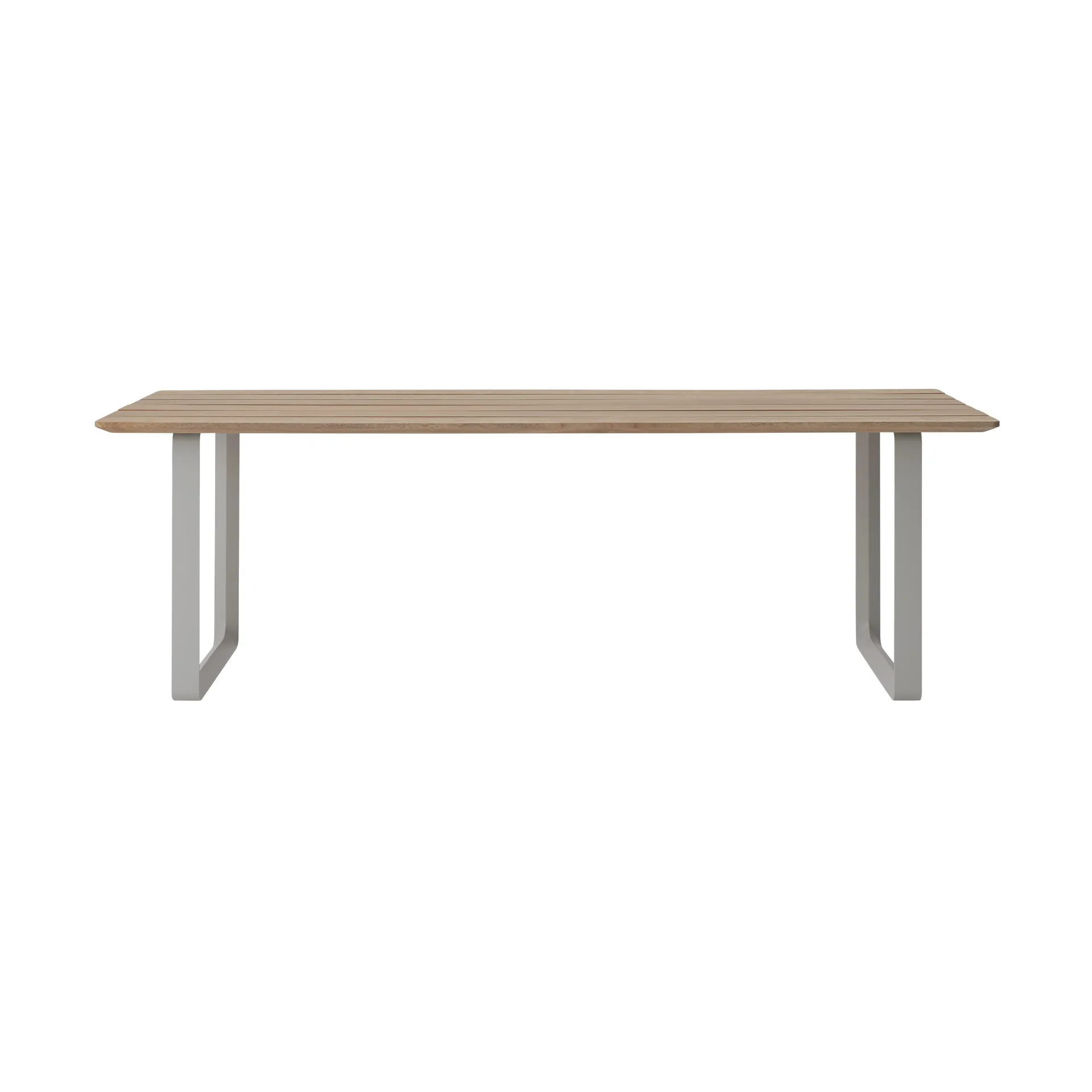 70/70 Outdoor matbord 225x90 cm grått stålstativ Muuto