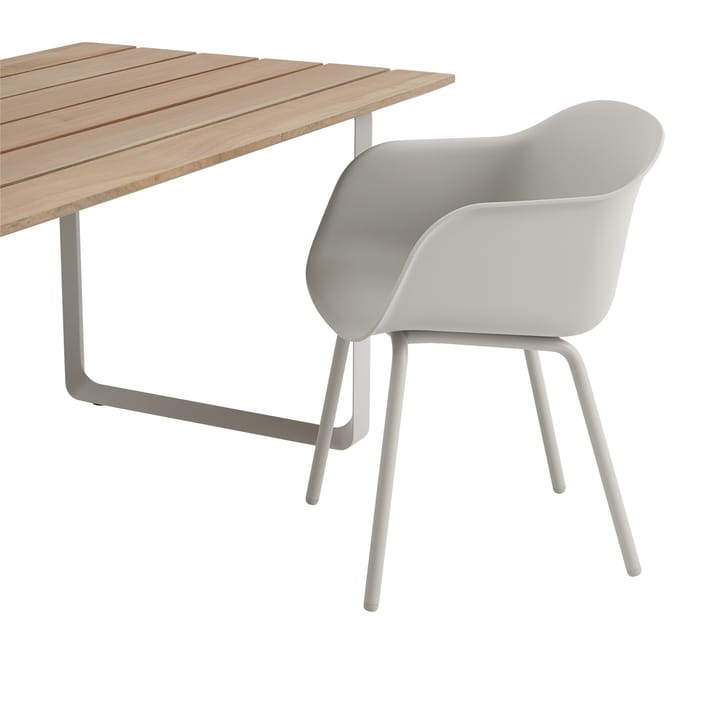 70/70 Outdoor matbord 225x90 cm grått stålstativ Muuto