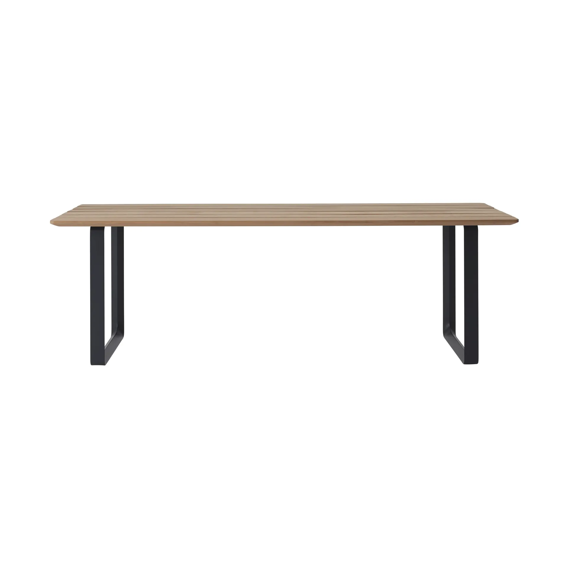 70/70 Outdoor matbord 225x90 cm svart stålstativ Muuto