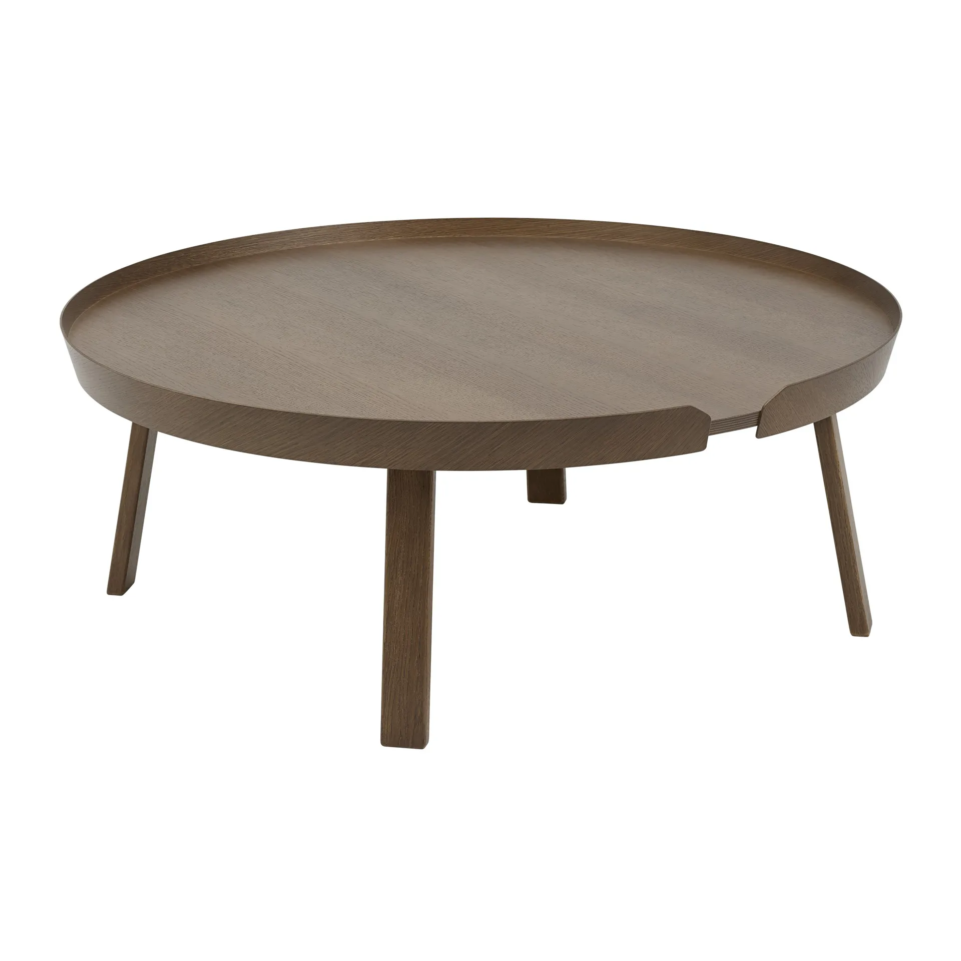 Around sidobord extra large, Stained dark brown Muuto