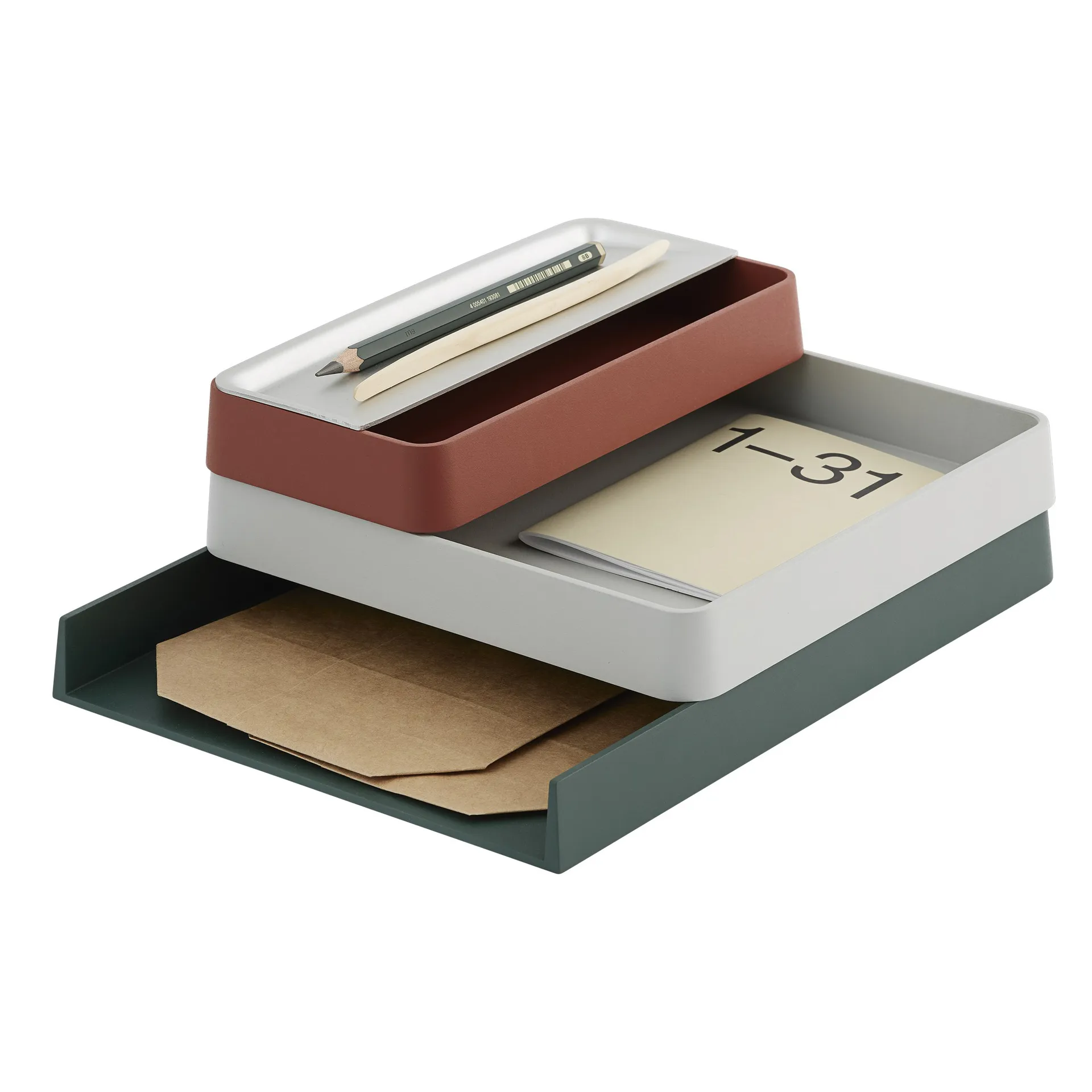 Arrange Desktop bricka 25x32 cm, Dark green Muuto