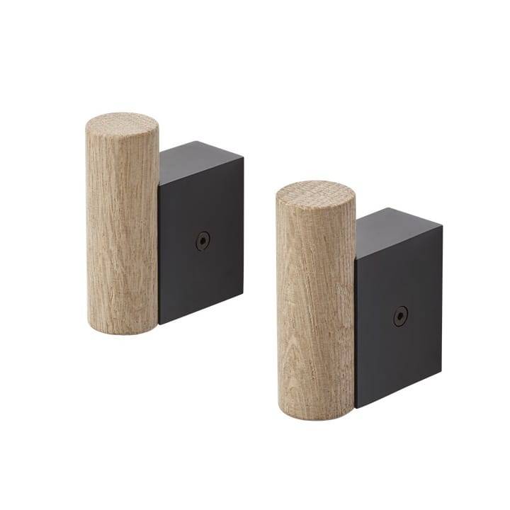 Attach klädhängare 2-pack - Oak-Black - Muuto