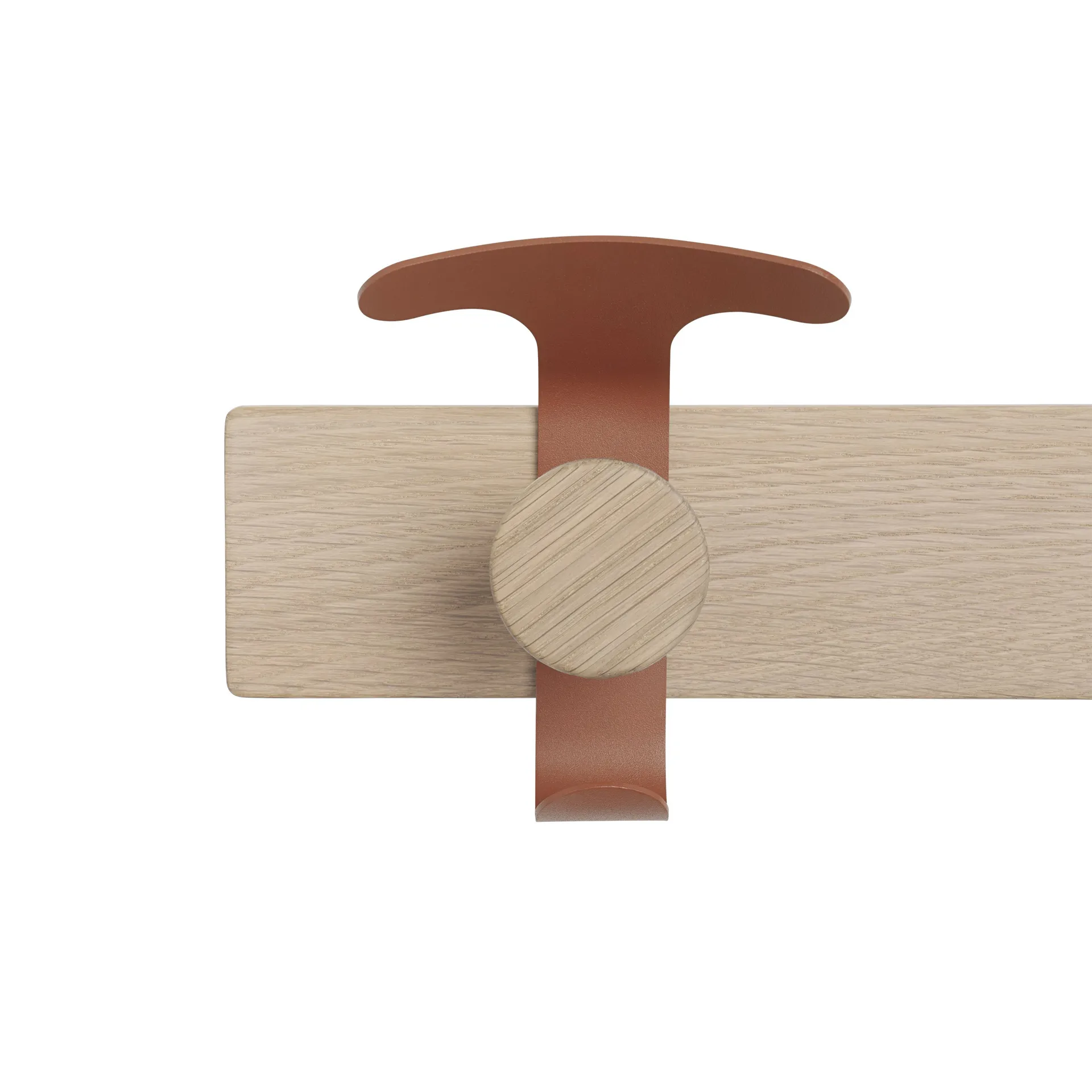 Avail klädhängare, Oak-Copper brown Muuto