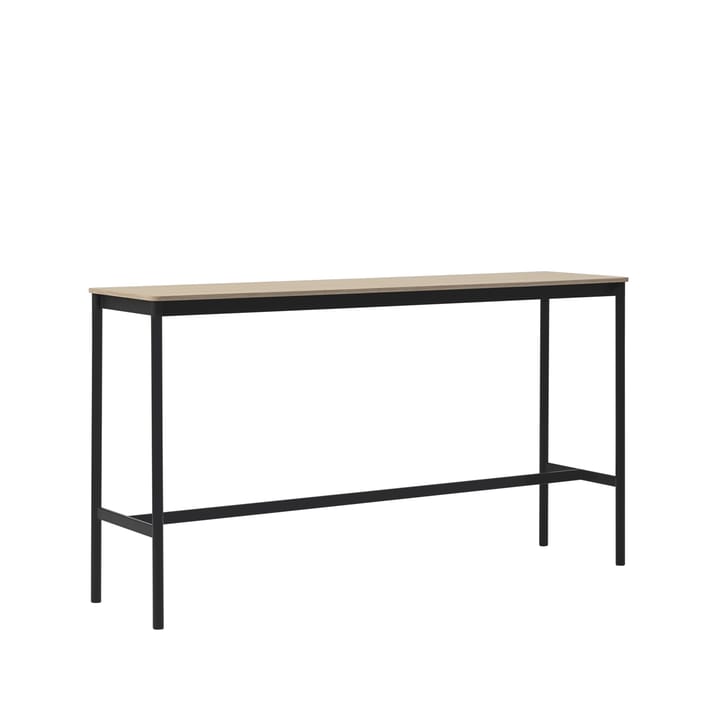 Base High barbord, oak, svart stativ, plywoodkant, b50 l190 h105 Muuto