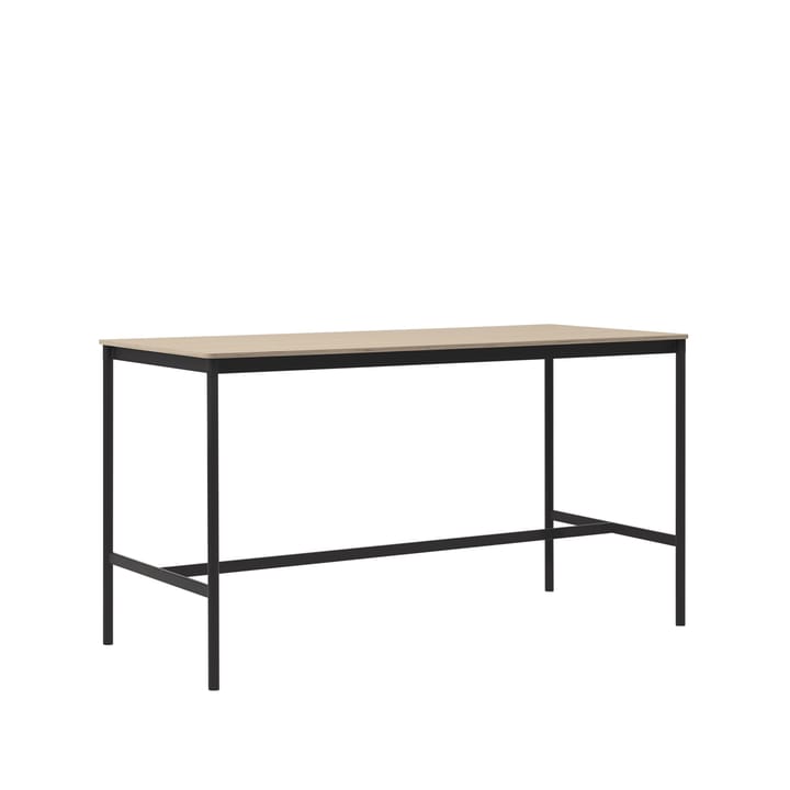Base High barbord, oak, svart stativ, plywoodkant, b85 l190 h105 Muuto