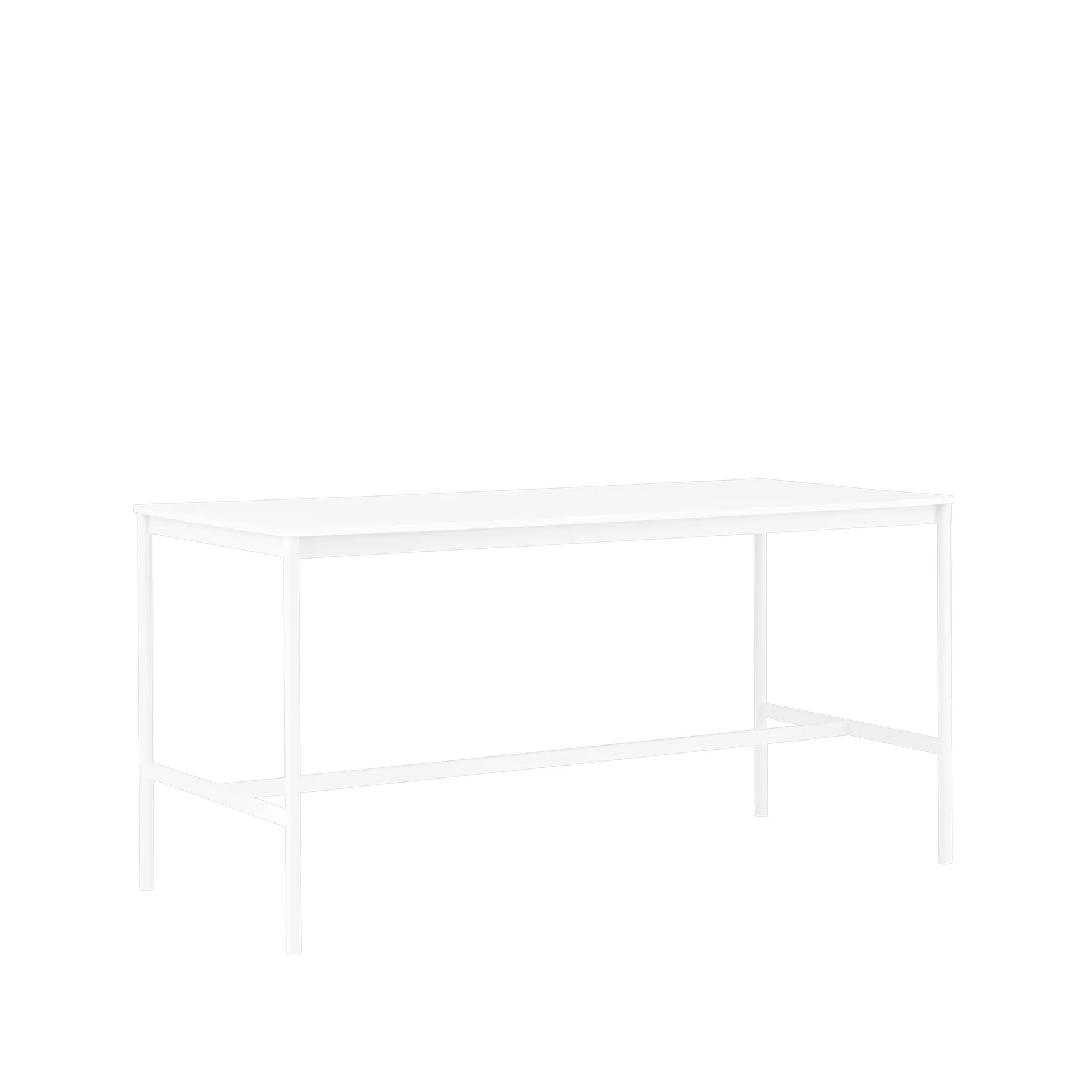 Base High barbord, white laminate-vitt stativ-abskant-b85 l190 h95 Muuto
