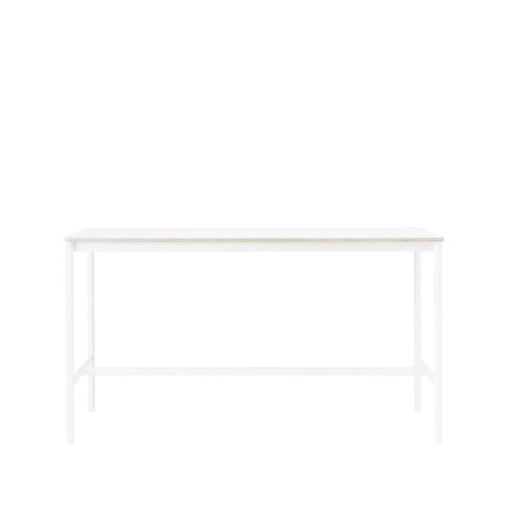 Base High barbord - white laminate, vitt stativ, plywoodkant, b85 l190 h105 - Muuto