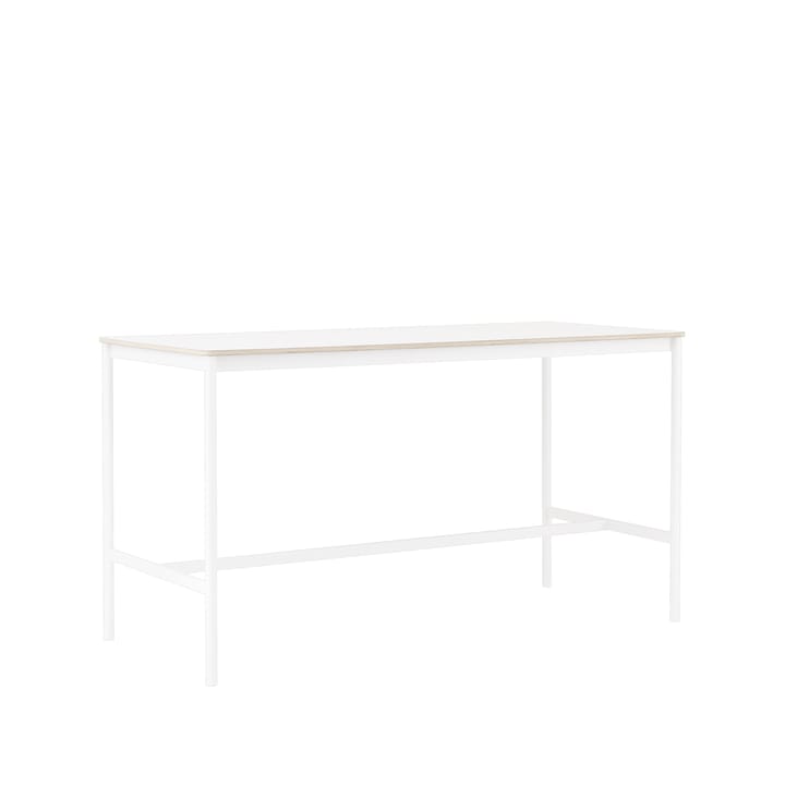 Base High barbord - white laminate, vitt stativ, plywoodkant, b85 l190 h105 - Muuto