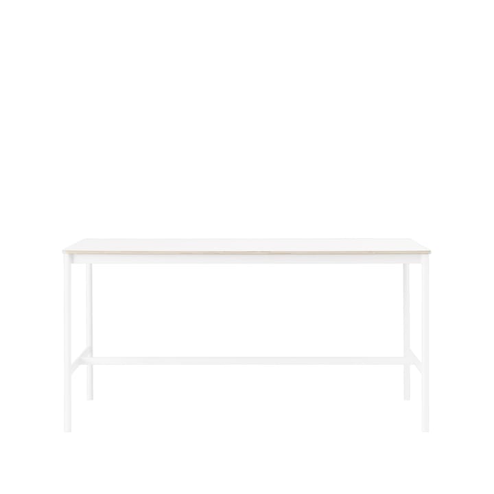 Base High barbord - white laminate, vitt stativ, plywoodkant, b85 l190 h95 - Muuto